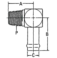 FF1162 External Pipe X Hose Connector